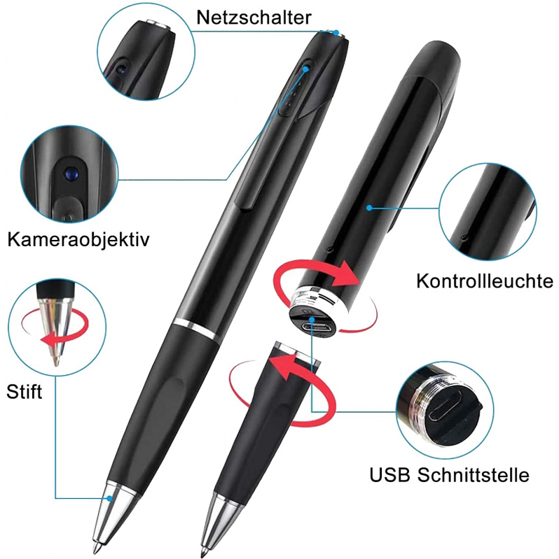 micro espion dans un stylo